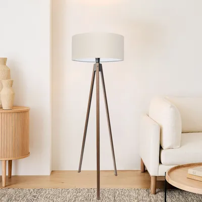 Immagine prodotto di Opviq, AYD-3685, lampada da terra, CORPO IN TESSUTO, crema, 200 x 21 x 21 cm