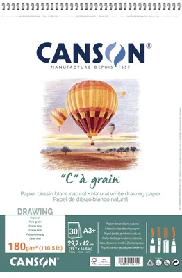 Image de CANSON Bloc de papier à dessin en spirale "C" à grain A3 180 g/qm 30 feuilles