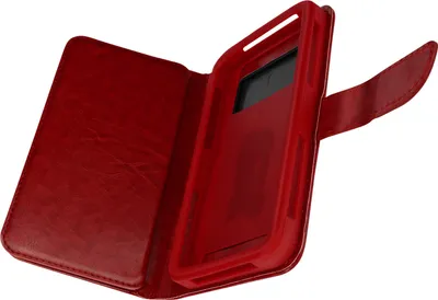 Produktbild von Avizar, Universal Flip Cover Geldbörse mit 6 Kartenschlitzen Größe XL, Bordeaux