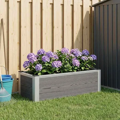 Immagine prodotto di Maison Exclusive - Aiuola rialzata grigia 75 x 30 x 22 cm in WPC e alluminio