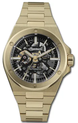 Productafbeelding van Polshorloge, roestvrij staal, IPG goud, analoog, heren, modieuze horloge, Ingersoll, model D3UIN15001