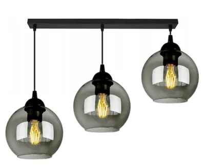 Produktbild von Deckenlampe Pendellampe Kugel Schwarz Grau Weiß (N100-BZ3)