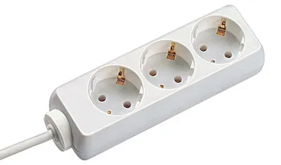 Produktbild von BACHMANN SELLY Steckdosenleiste 3x Schutzkontakt, weiß, 1,5 m