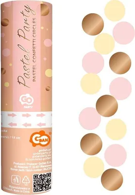 Produktbild von Konfettikanone rosa roségold creme