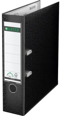 Image de Leitz Plastic Lever Arch File A4 80mm 180°, 81 mm, 320 mm, 490 g, Noir