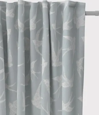 Produktbild von SCHÖNER LEBEN. Vorhang STUDIO G Schwalben mint weiß 245cm Aufhängung Smok-Schlaufenband