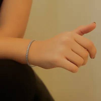 Produktbild von 1,10 Carat Diamant Tennis Armband 14 Karat Weißgold