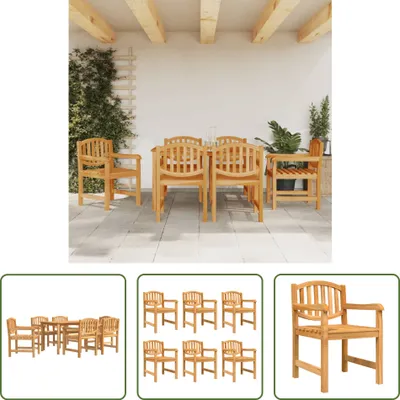 Produktbild von The Living Store 7-tlg. Garten-Essgruppe Massivholz Teak