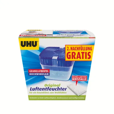 Produktbild von UHU Luftentfeuchter Container 450g Nachfüllbtl. 2x450g