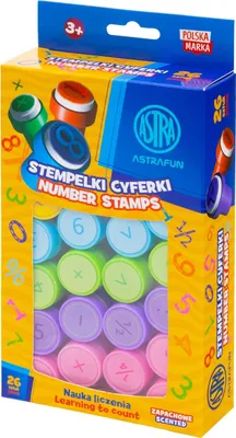 Zdjęcie produktu dla Stempelki zapachowe Cyferki Astrafun nauka liczenia