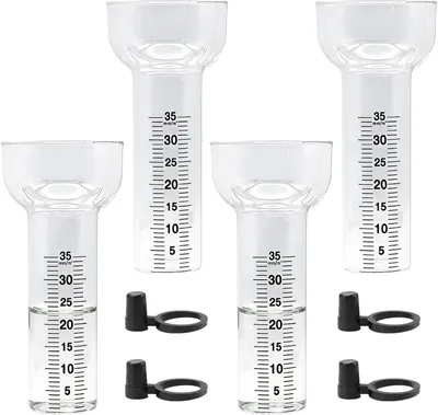 Produktbild von 4 Stück Ersatzglas für Regenmesser mit Halterung, Munddurchmesser 8 cm