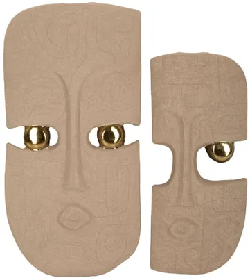 Produktbild von Mauro Ferretti Wanddeko Set DAKAR Braun Gold 20x6x40 cm