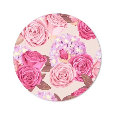Produktbild von MuchoWow® Mauspad Mousepad Blumen - Rosen - Rosa 40x40 cm - Mousepads - Maus Mat - Pad - Mausunterlage - Schreibtisch Accessoires