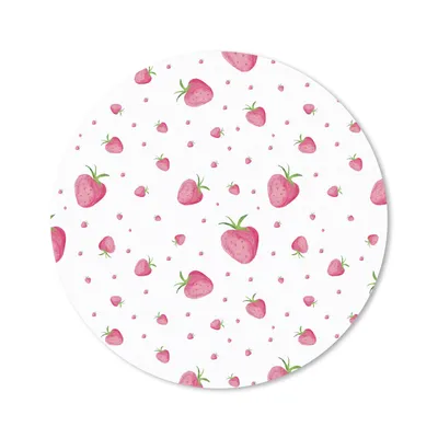 Produktbild von MuchoWow® Mauspad Mousepad Erdbeere - Aquarell - Schablonen 20x20 cm - Mousepads - Maus Mat - Pad - Mausunterlage - Schreibtischmatte