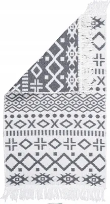 Produktbild von e-floor Boho-Kilim-Teppiche 50x 80cm, Wendbare, dicht gewebte Teppiche mit zeitlosem Design für eine stilvolle Einrichtung - schwarz