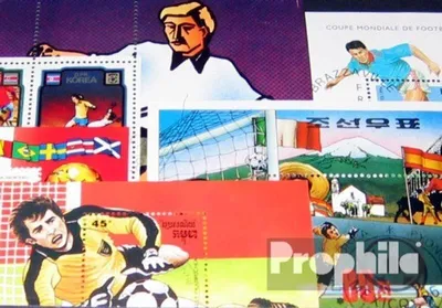 Produktbild von Briefmarken Motive 5 verschiedene Fußball Blöcke