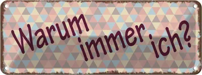 Produktbild von vianmo Blechschild 10x27 cm warum immer ich Dekoration Spruch Zitat