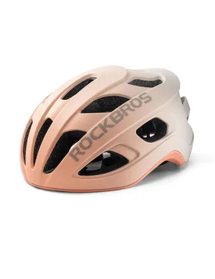 Obrázek produktu pro ROCKBROS Cyklistická přilba pro dospělé Přilba na silniční kolo Lehká sportovní přilba Nastavitelná 58–62 cm Městská přilba pro ženy a muže, vhodná na horská kola a silniční kola, barva: meruňková
