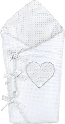 Obrázek produktu pro šněrovací zavinovačka z Minky New Baby bílá 75x75 cm