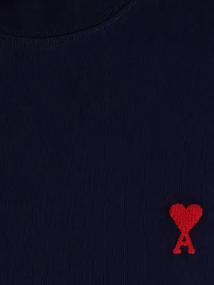 Produktbild von AMI Herz-Logo-T-Shirt, Marineblau, Größe L