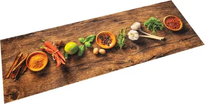 Produktbild von Küchenteppich Waschbar Gewürze 45x150 cm Samt