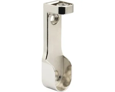 Obrázek produktu pro Držák ovalné šatní tyče 30x15mm, poniklovaný, 2 ks