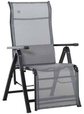 Produktbild von Sonnenliege klappbar Gartenliege mit Kissen & Schwerelosigkeitsposition, Liegestuhl mit 9-fach verstellbarer Rückenlehne, belastbar bis 150 kg für Garten Urlaub Outdoor & Strand, Schwarz + Grau
