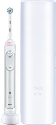 Produktbild von Oral-B SmartSeries 80353920, Erwachsener, Rotierende Zahnbürste, Tägliche Pflege, Zahnfleischpflege, Sensibel, Whitening, Silber, Weiß, 2 min, Extra weich