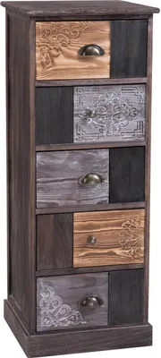 Produktbild von Schubladenkommode MARA Standregal Aufbewahrungsregal im Shabby Chic Vintage Look mit 5 Schubladen