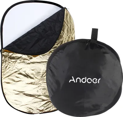 Produktbild von Andoer 24 * 36"/ 60 * 90cm" 5 in 1 Multi-Portable (Gold, Silber, weiss, schwarz, transluzent) zusammenklappbar Studio Foto Fotografie Light Reflektor