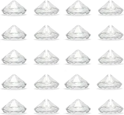 Produktbild von Set mit 18 rautenförmigen Tischnummernhaltern für Hochzeiten, Taufen, Partys