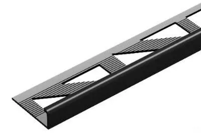 Zdjęcie produktu dla Profil do glazury PVC ozdobny 9mm Cezar Czarny RAL9005 Mat 2,50m