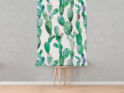 Produktbild von Coloray Fototapete 104x70 cm Latextapete Magicstick - Kakteenkaktus Floral.