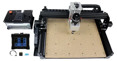 Obrázok produktu pre CNC fréza, gravírovací stroj, stôl z MDF, offline ovládač, stroj a dotykový displej