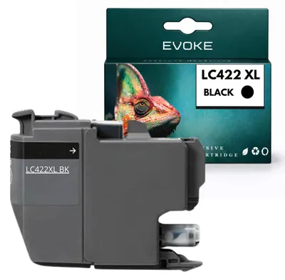 Obrázek produktu pro Kompatibilní tiskové kazety pro tiskárnu Brother LC-422 XL LC422XLK, černá barva, objem 60 ml, kompatibilní s modely MFC-J5340DW a MFC-J5740DW