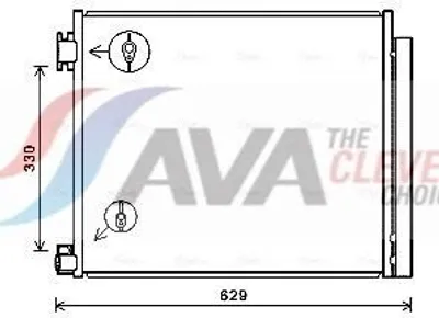 Produktbild von AVA COOLING SYSTEMS DN5422D Kondensator Klimaanlage Klimakondensator für NISSAN Qashqai II (J11, J11) +Trockner