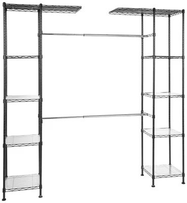 Image de A. Armoire ouverte extensible avec 10 étagères réglables en hauteur
