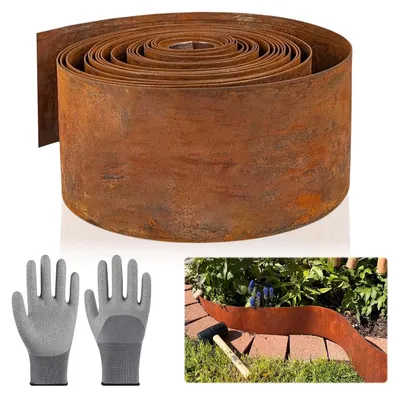 Image de Bordure de jardin en métal, 10 m, aspect rouillé