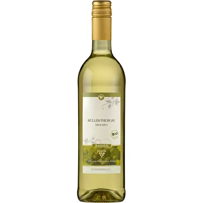 Immagine prodotto di Vino bianco secco di qualità Baden Müller Thurgau biologico 750ml