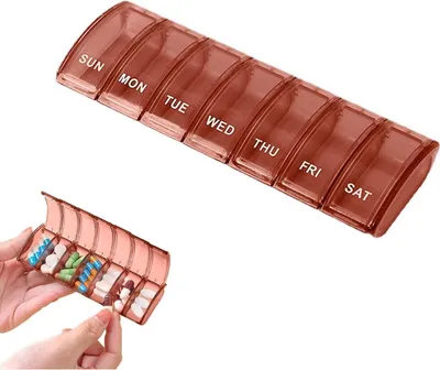 Produktbild von Jaimela 7 Tage Tablettenbox Pillendose für Medikamente Vitamine