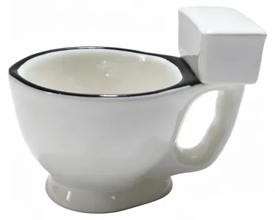 Keramikbecher Toiletten-Design 200 ml mit Henkel