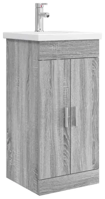 Produktbild von vidaXL Badezimmerschrank mit Waschbecken Grau Sonoma 42 x 40 x 84,5 cm