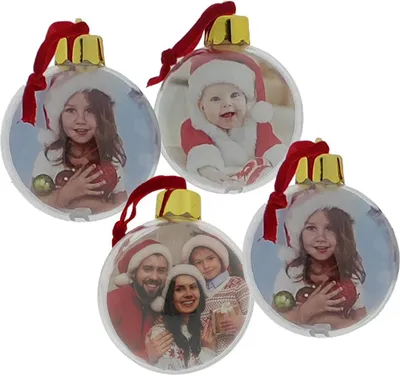 Produktbild von 4x Klare Christbaumkugeln 80mm – Individuelle Weihnachtsdeko zum Befüllen & Gestalten