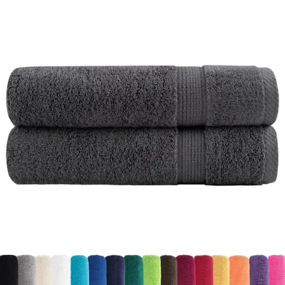 Immagine prodotto di Asciugamani da doccia premium SOLUND 2 pezzi Antracite 70x140 cm 600 g/m²