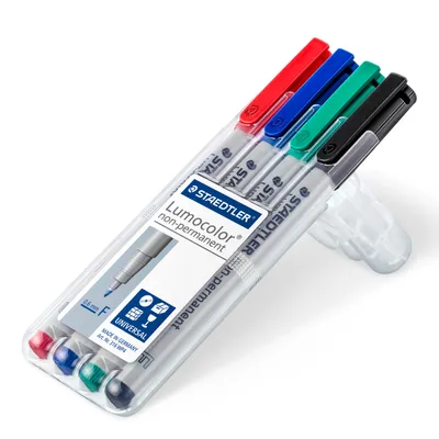 Zdjęcie produktu dla STAEDTLER Długopis foliowy Lumocolor F non-perm 4szt