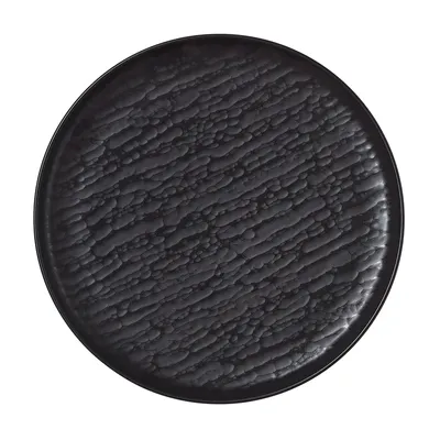 Produktbild von 6x Flache Teller 27 cm NOVA Smoke / schwarz Porzellan