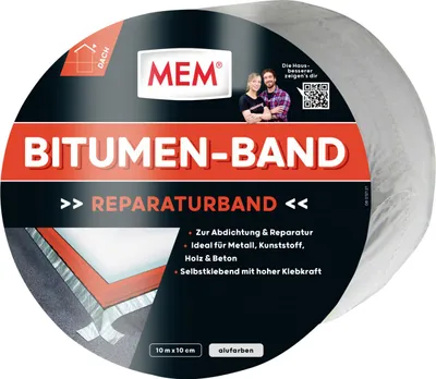 Produktbild von MEM Bitumen-Band 10 m x 10 cm alu