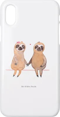 Produktbild von Mr. & Mrs. Panda Iphone 10 Handyhülle Faultier Pärchen - Weiß - Geschenk, Hülle, Liebespaar, X, Handy, Liebe, Beziehung, Cover