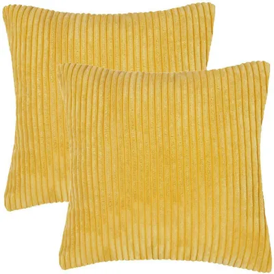 Immagine prodotto di Copricuscini in velluto giallo, 50x50 cm, confezione da 2 pezzi