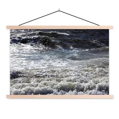 Produktbild von MuchoWow® Textilposter Nordsee - Wasser - Wellen 60x40 cm mit holzfarbenen Rahmen - Bilder